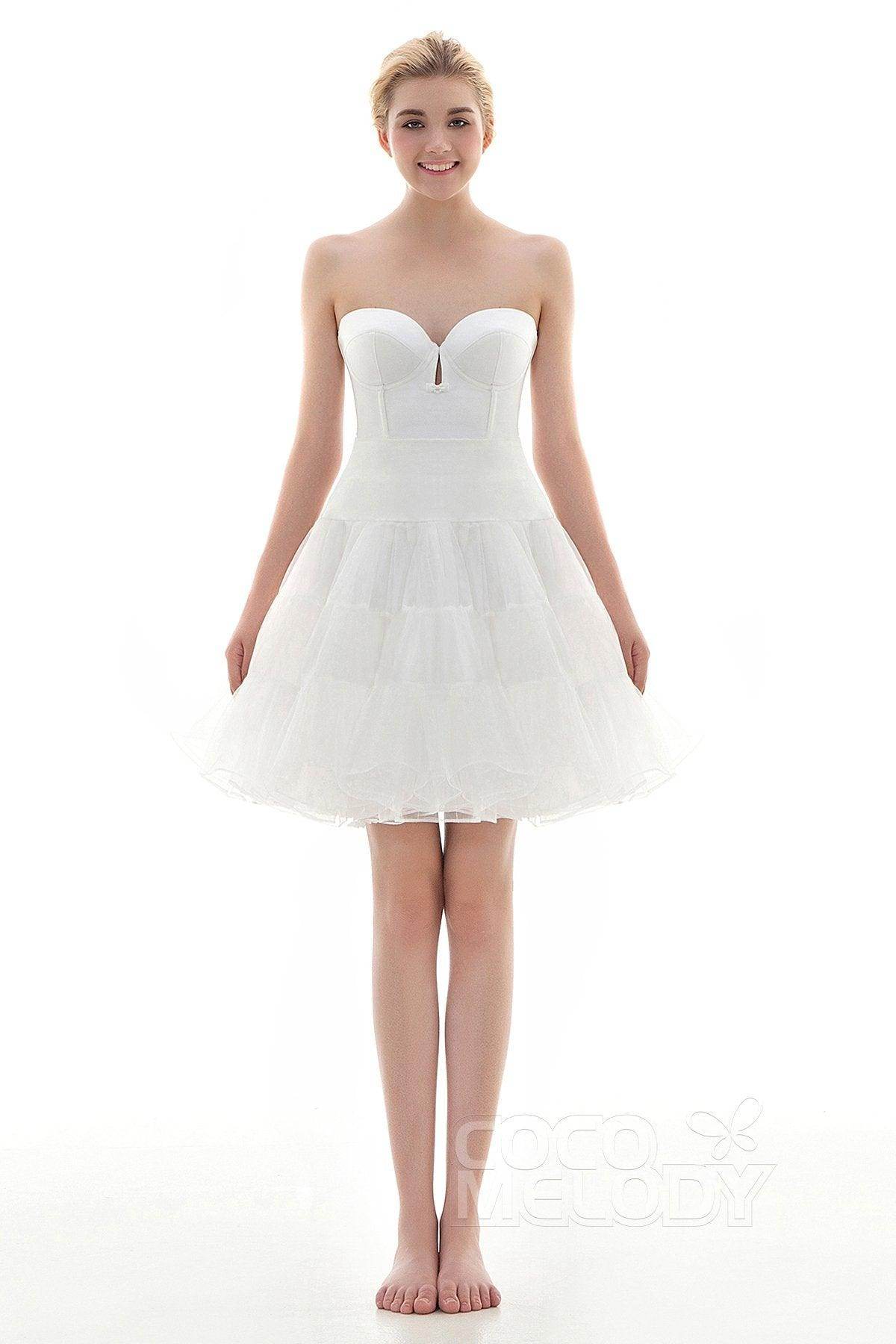 A-Line Knee Length Slip Organza Wedding Petticoats CP001600C - COCOMELODY